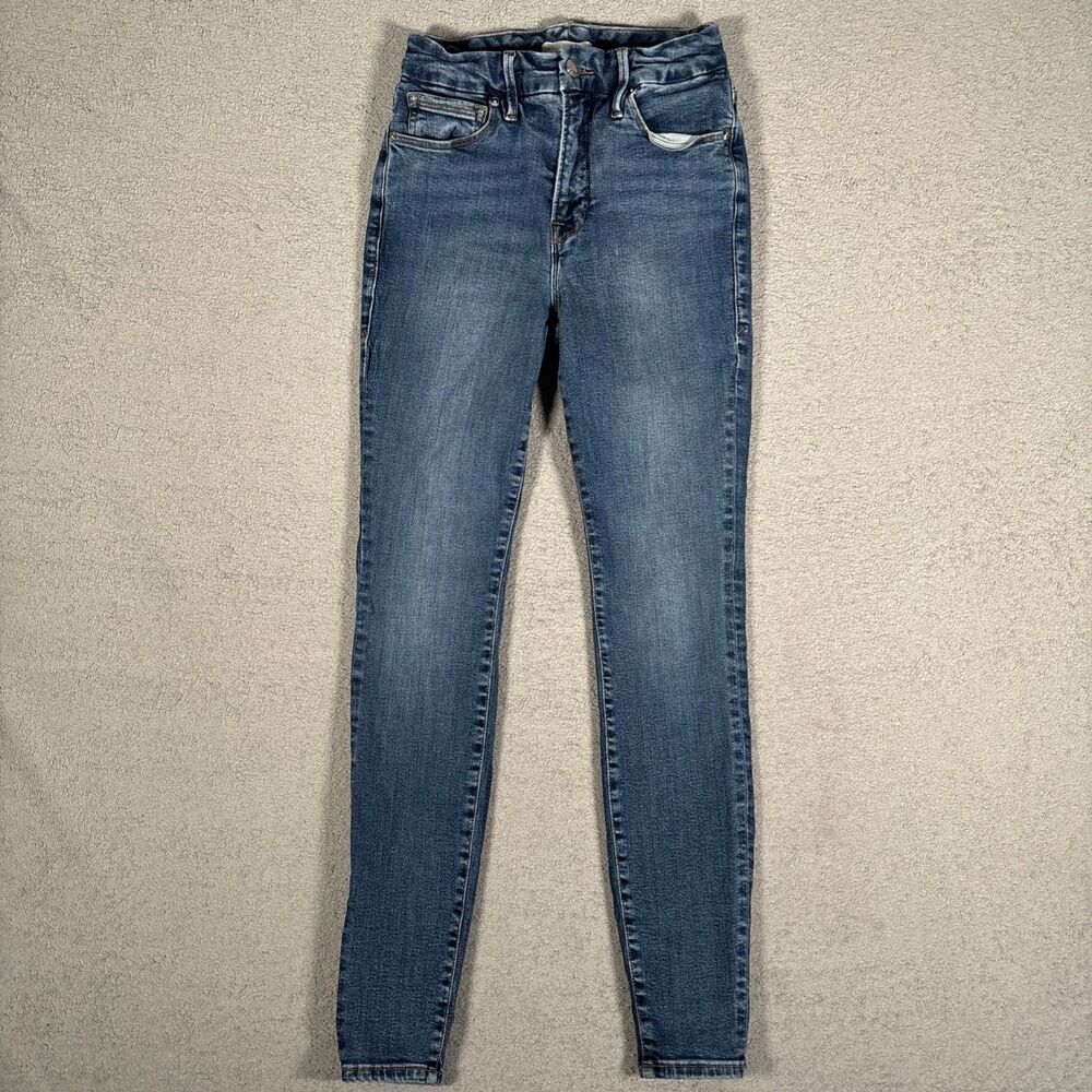Good American‎ Good Legs Skinny Jeans Women’s Size 2/26 Medium Wash  Stretch
